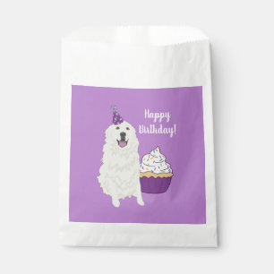 Customizable Birthday Great Pyrenees Mountain Dog  Favor Bag