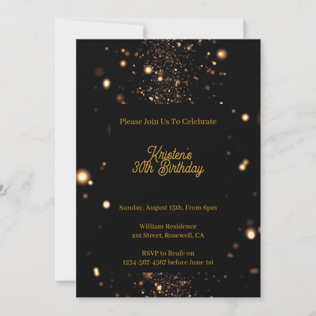Customizable Birthday Invitation (Front)