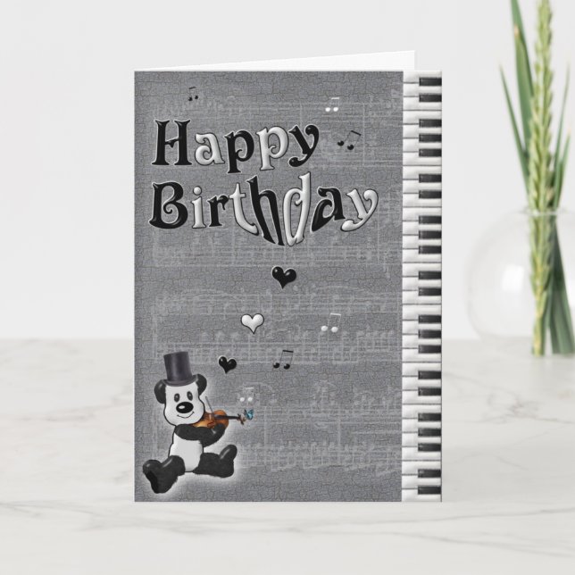Customizable Birthday Panda Card (Front)