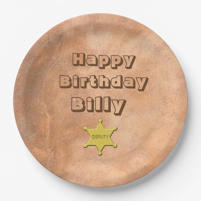 CUSTOMIZABLE BIRTHDAY PAPER PLATES (Front)