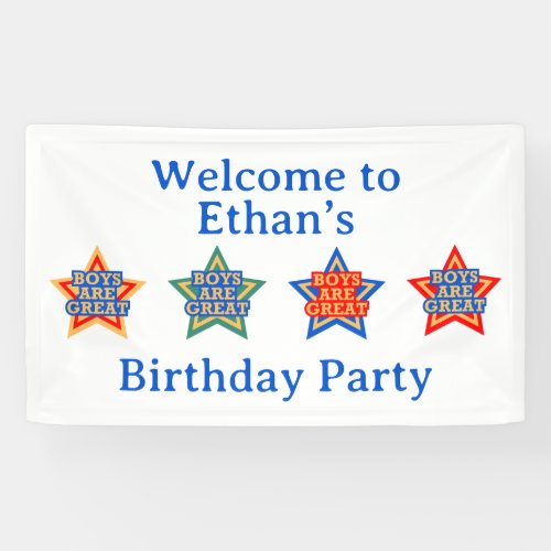 Customizable Birthday Party Banner