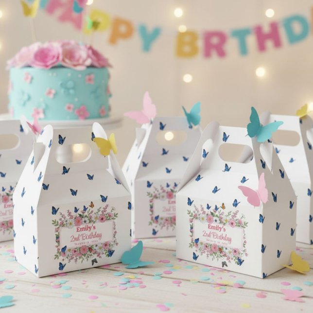 Customizable Birthday Party Favor with Wildflowers Boxes (Creator Uploaded)