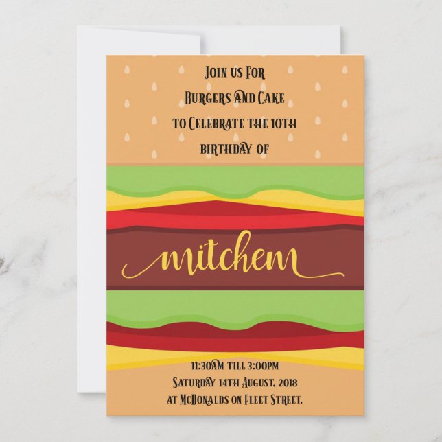 Customizable Birthday Party Invitation (Front)