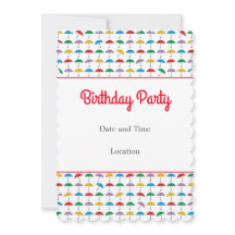 Customizable Birthday Party Invitation Flat Card