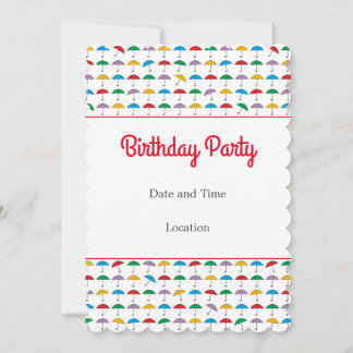 Customizable Birthday Party Invitation Flat Card