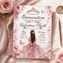 Customizable birthday Quinceañera Invitation