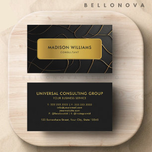 Customizable Black and Gold  Professional Business Card