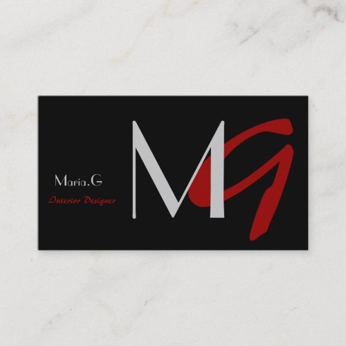 Modern Monogram businesscards Business Card Template