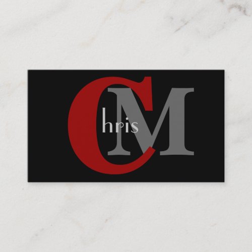 Modern Monogram businesscards Business Card