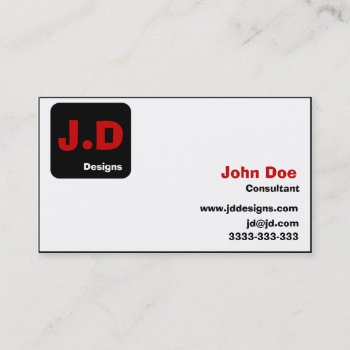 Customizable Black And Red Monogram Business Cards by MG_BusinessCards at Zazzle