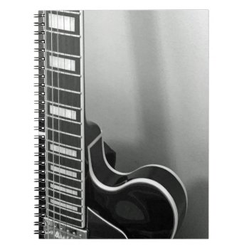 Customizable Black And White Guitar Notebook by ops2014 at Zazzle