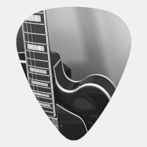 Customizable Black and White Guitar Pick