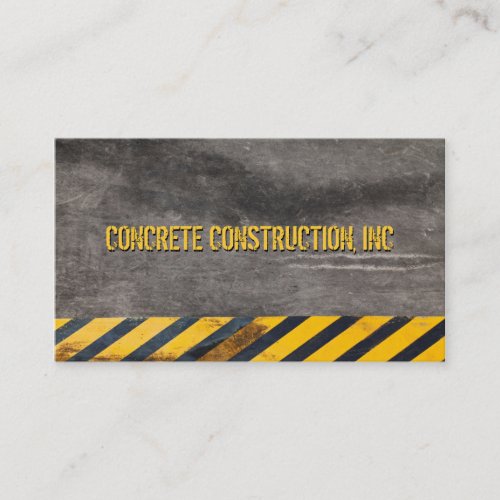 Customizable Black and yellow hazard lines Business Card