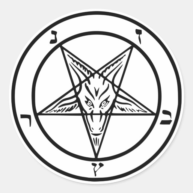 Customizable Black Baphomet Stickers (Front)