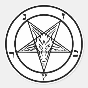 Customizable Black Baphomet Stickers