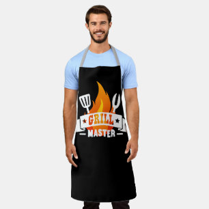Customizable Black Chef Personalize Grill Master Apron