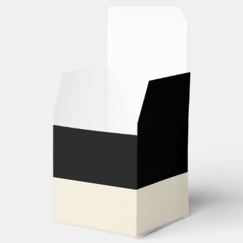 Customizable Black & Eggshell Colorblock Favor Box by StyledbySeb at Zazzle