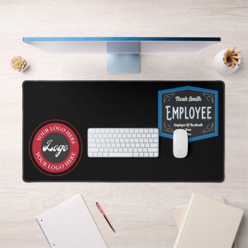 Customizable Black Employee Business Award Desk Mat