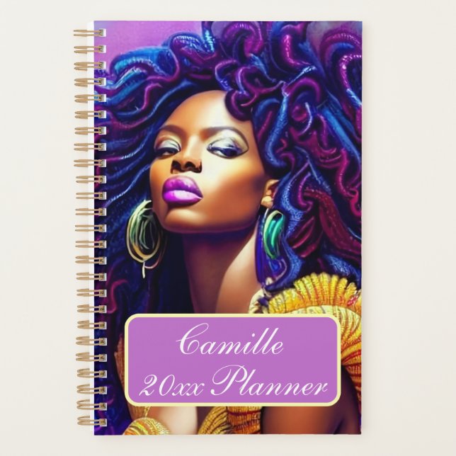 Customizable Black Girl Planner  (Front)