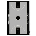 Customizable black gray basketball dry erase board
