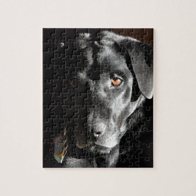 Customizable Black Labrador Retriever Jigsaw Puzzle (Vertical)