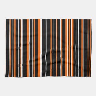 orange and white striped towels