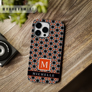 Customizable Black Red White Geometric Case-Mate iPhone 14 Pro Max Case