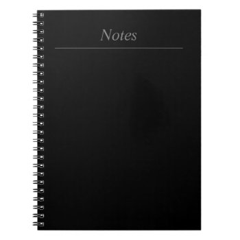 Customizable Black Spiral Notebook by ops2014 at Zazzle