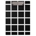 Customizable Black & White Check Pattern Clipboard