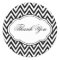 Customizable Black & White Chevron Sticker Label