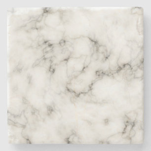 Customizable Black White Marble Stone Finish Stone Coaster