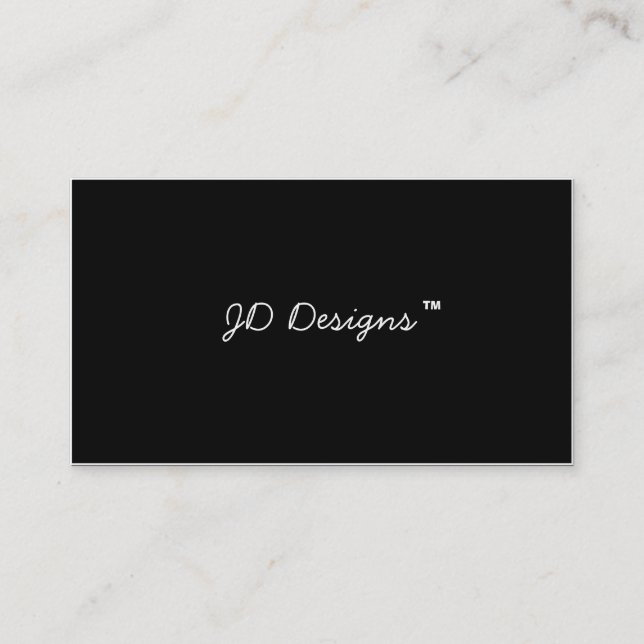 Customizable Black & White Monogram Business Cards (Front)
