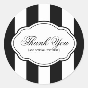 Customizable Black & White Sticker Label