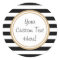 Customizable Black & White Striped Border Stickers