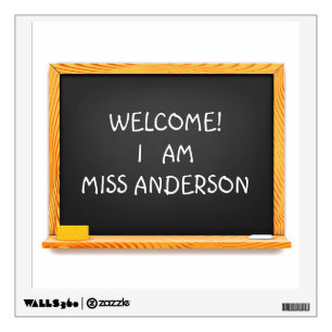 Customizable blackboard tutor lesson wall decal