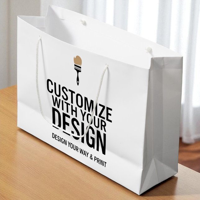 Customizable Blank 12x9" Business Company Large Gift Bag (Creator Uploaded)