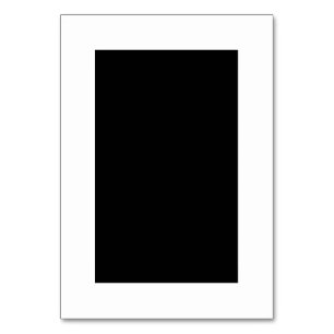 Customizable Blank Black & White Table Number Card