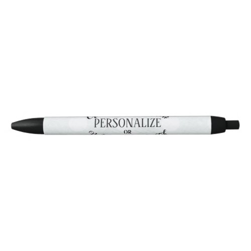 Customizable Blank _ Create Your Own Black Ink Pen