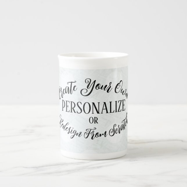Customizable Blank - Create Your Own Bone China Mug (Front)