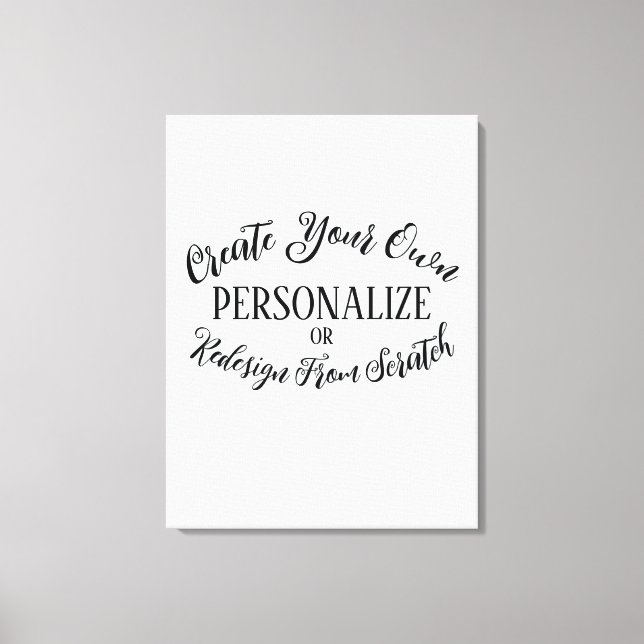 Customizable Blank - Create Your Own Canvas Print (Front)
