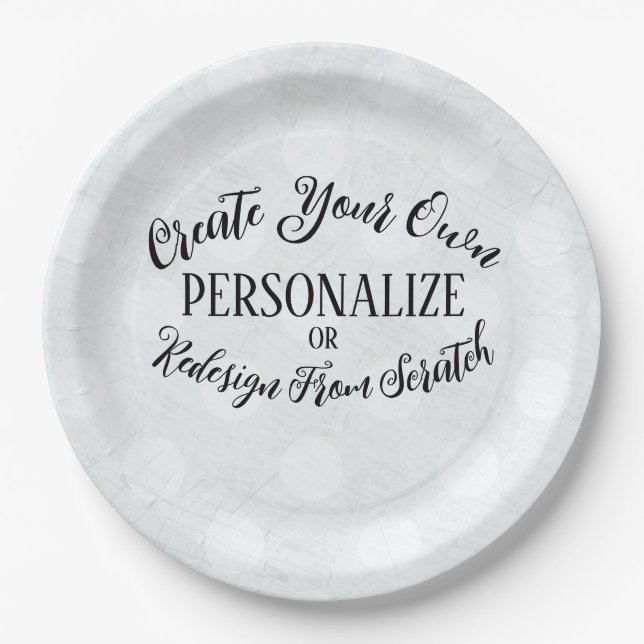 Customizable Blank - Create Your Own Paper Plates (Front)