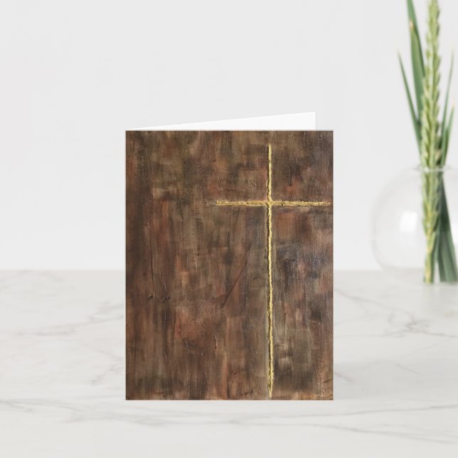 Customizable Blank Cross Note Card (Front)