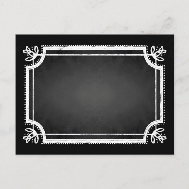Customizable Blank Faux Chalkboard Postcard (Front)