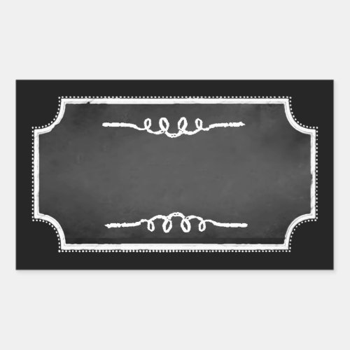 Customizable Blank Faux Chalkboard Sticker Labels