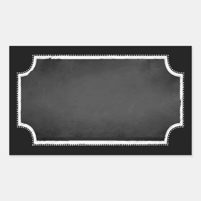 Customizable Blank Faux Chalkboard Sticker Labels (Front)
