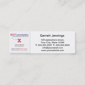 Customizable Blank Gift Template Mini Business Card by bestcustomizables at Zazzle
