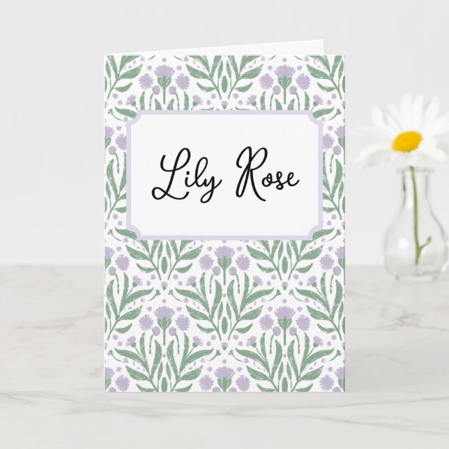 Customizable blank greeting card (Small Plant)
