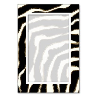 Customizable Blank Zebra Print Table Number Card