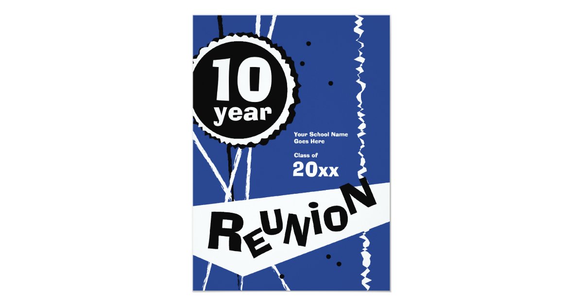 10 Year Class Reunion Invitations 7