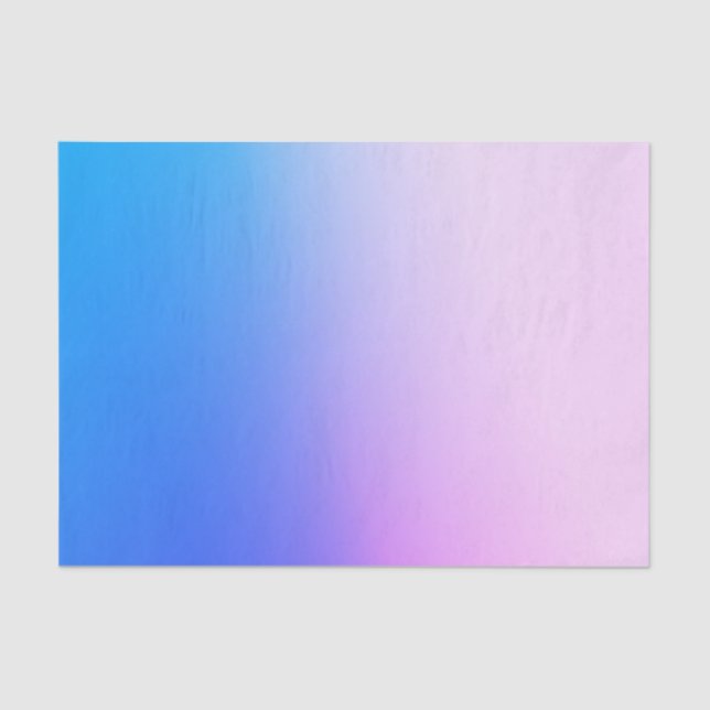 Customizable Blue and Pink Gradient Tissue Paper (Front)